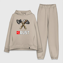 Женский костюм оверсайз RUST, цвет: миндальный