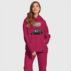 Женский костюм оверсайз Cadillac, цвет: маджента — фото 2