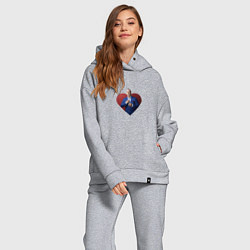 Женский костюм оверсайз Сердце Меладзе, цвет: меланж — фото 2