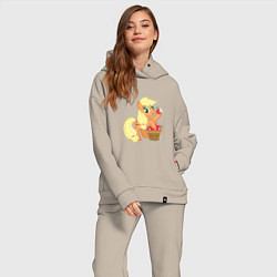 Женский костюм оверсайз Applejack, цвет: миндальный — фото 2