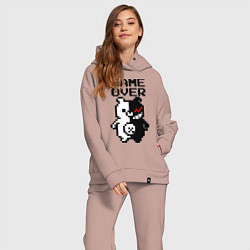 Женский костюм оверсайз MONOKUMA GAME OVER, цвет: пыльно-розовый — фото 2