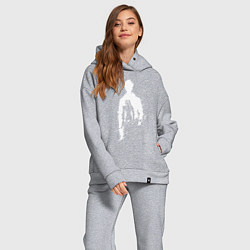 Женский костюм оверсайз СОН ДЖИН ВУ SOLO LEVELING, цвет: меланж — фото 2