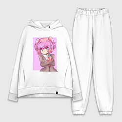 Женский костюм оверсайз Angry Natsuki, цвет: белый