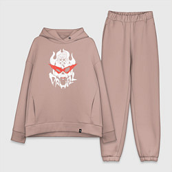 Женский костюм оверсайз Gurren Lagann Drill, цвет: пыльно-розовый