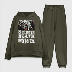 Женский костюм оверсайз Five Finger Death Punch, цвет: хаки