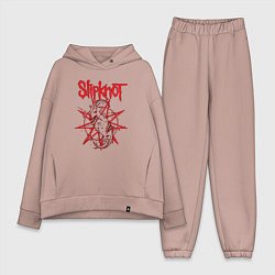 Женский костюм оверсайз Slipknot Slip Goats Art, цвет: пыльно-розовый