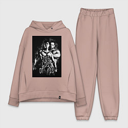 Женский костюм оверсайз The lost of ass, цвет: пыльно-розовый