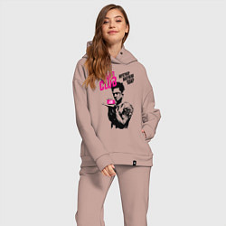 Женский костюм оверсайз Мыло Тайлера, цвет: пыльно-розовый — фото 2