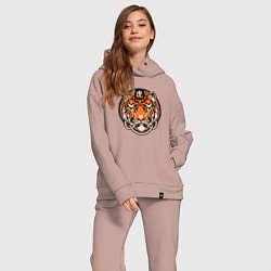 Женский костюм оверсайз Amazing Tiger, цвет: пыльно-розовый — фото 2
