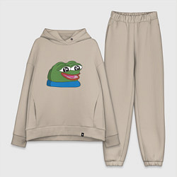 Женский костюм оверсайз Pepe happy Пепе хеппи, цвет: миндальный