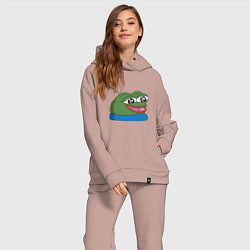 Женский костюм оверсайз Pepe happy Пепе хеппи, цвет: пыльно-розовый — фото 2