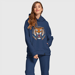 Женский костюм оверсайз Tiger, цвет: тёмно-синий — фото 2