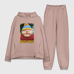 Женский костюм оверсайз Eric Cartman 3D South Park, цвет: пыльно-розовый