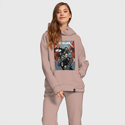 Женский костюм оверсайз Metallica - cool dudes!, цвет: пыльно-розовый — фото 2