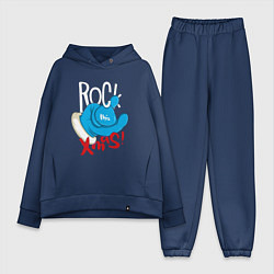 Женский костюм оверсайз Blue mittens Rock this xmas, цвет: тёмно-синий
