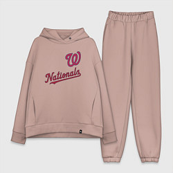 Женский костюм оверсайз Washington Nationals - baseball team!, цвет: пыльно-розовый