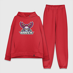 Женский костюм оверсайз Orem Owlz - baseball team, цвет: красный