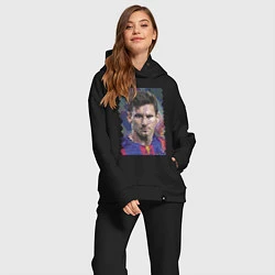 Женский костюм оверсайз Lionel Messi - striker, Barcelona, цвет: черный — фото 2