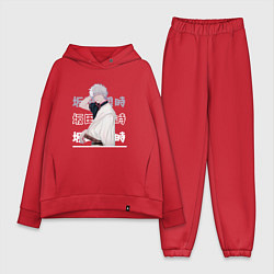 Женский костюм оверсайз Гинтама Gintama, Гинтоки Саката Gintoki Sakata, цвет: красный