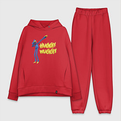 Женский костюм оверсайз Хаги ваги Huggy Wuggy Poppy Playtime, цвет: красный