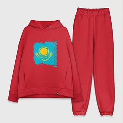 Женский костюм оверсайз Kazakhstan Sun, цвет: красный