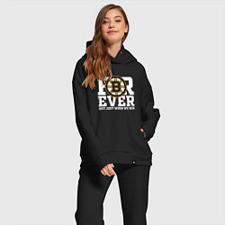 Женский костюм оверсайз FOREVER NOT JUST WHEN WE WIN, Boston Bruins, Босто, цвет: черный — фото 2