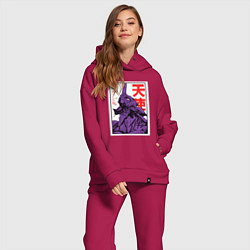 Женский костюм оверсайз Евангелион ltd 0001, цвет: маджента — фото 2