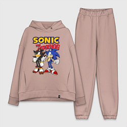 Женский костюм оверсайз ЕЖ СОНИК SONIC THE HEDGEHOG, цвет: пыльно-розовый