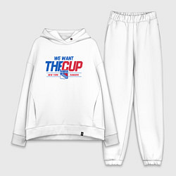 Женский костюм оверсайз New York Rangers We want the cup Нью Йорк Рейнджер