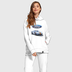 Женский костюм оверсайз Ford Motorsport, цвет: белый — фото 2