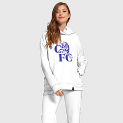 Женский костюм оверсайз Chelsea Челси Ретро логотип, цвет: белый — фото 2