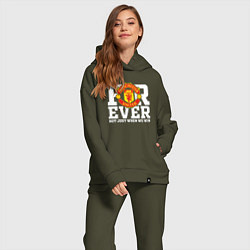 Женский костюм оверсайз Manchester United FOREVER NOT JUST WHEN WE WIN, цвет: хаки — фото 2