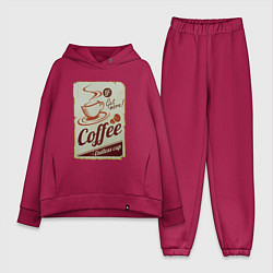 Женский костюм оверсайз Coffee Cup Retro, цвет: маджента