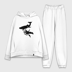 Женский костюм оверсайз Кит и Кальмар