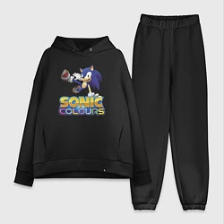 Женский костюм оверсайз Sonic Colours Hedgehog Video game, цвет: черный