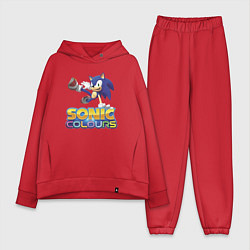 Женский костюм оверсайз Sonic Colours Hedgehog Video game, цвет: красный