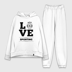 Женский костюм оверсайз Sporting Love Классика, цвет: белый