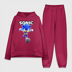 Женский костюм оверсайз Sonic the Hedgehog 2, цвет: маджента