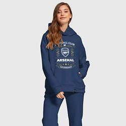 Женский костюм оверсайз Arsenal: Football Club Number 1, цвет: тёмно-синий — фото 2