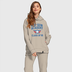 Женский костюм оверсайз TOP GUN Academy Class of 85, цвет: миндальный — фото 2