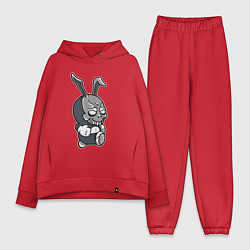 Женский костюм оверсайз Cool hare Hype Крутой заяц Шумиха, цвет: красный