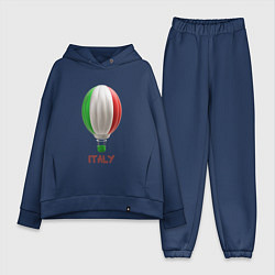 Женский костюм оверсайз 3d aerostat Italy flag, цвет: тёмно-синий