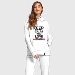 Женский костюм оверсайз Keep calm Wedge Клин, цвет: белый — фото 2