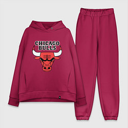 Женский костюм оверсайз Chicago Bulls, цвет: маджента
