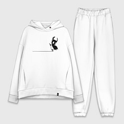 Женский костюм оверсайз Hollow Knight на краю, цвет: белый