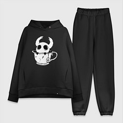 Женский костюм оверсайз Hollow Knight рыцарь в чашке, цвет: черный