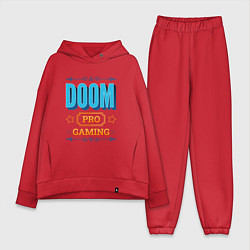 Женский костюм оверсайз Игра Doom pro gaming, цвет: красный