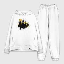 Женский костюм оверсайз Внедорожник и бездорожье, цвет: белый