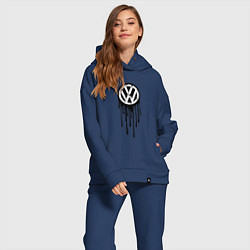 Женский костюм оверсайз Volkswagen - art logo, цвет: тёмно-синий — фото 2