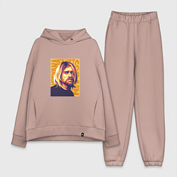 Женский костюм оверсайз Nirvana - Cobain, цвет: пыльно-розовый